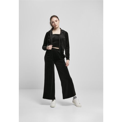 Urban Classics Ladies High Waist Straight Velvet Sweatpants black M