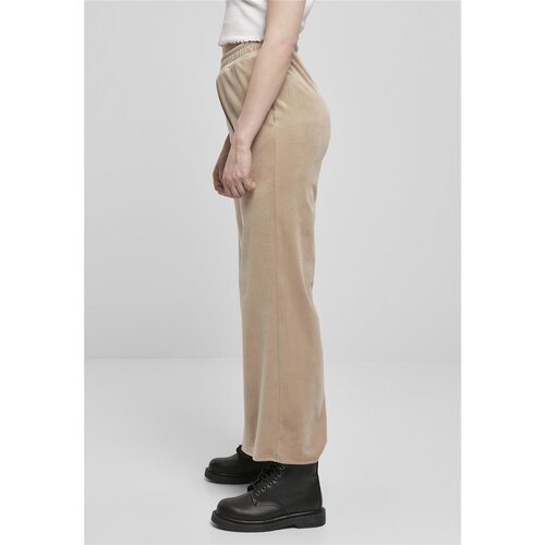 Urban Classics Ladies High Waist Straight Velvet Sweatpants softtaupe XS