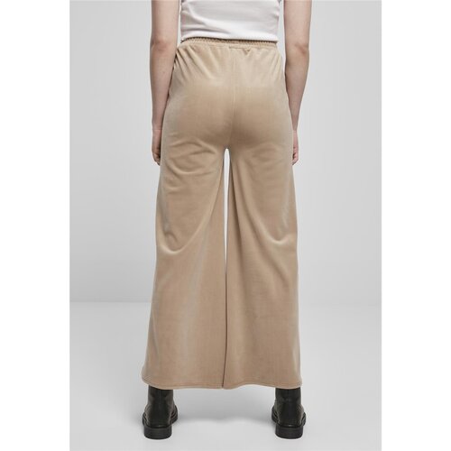 Urban Classics Ladies High Waist Straight Velvet Sweatpants softtaupe XS