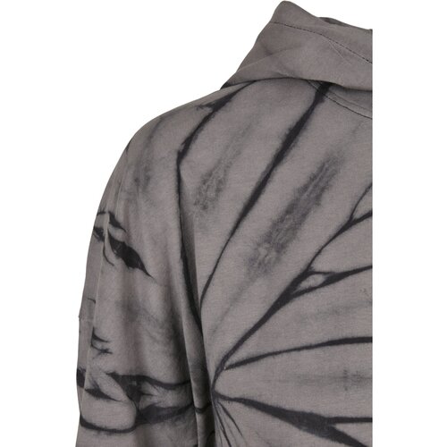Urban Classics Ladies Oversized Tie Dye Hoody Dress black/asphalt XS