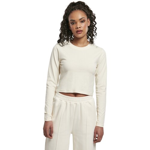 Urban Classics Ladies Organic Cropped Longsleeve whitesand L