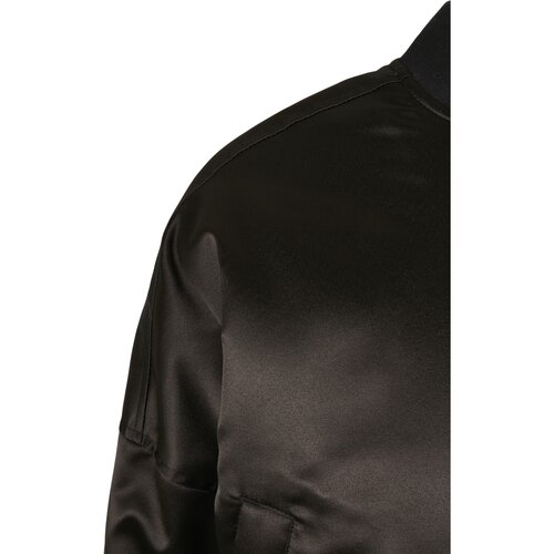 Urban Classics Ladies Short Oversized Satin Bomber Jacket black 3XL