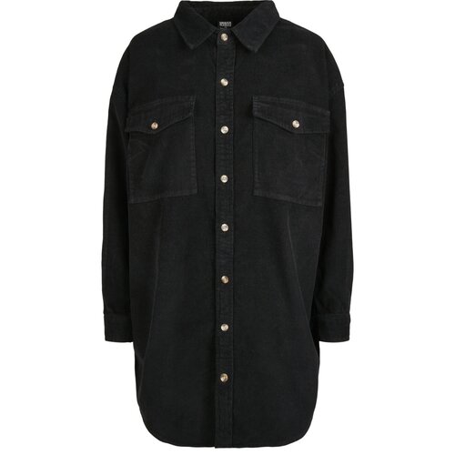 Urban Classics Ladies Long Corduroy Overshirt black 3XL