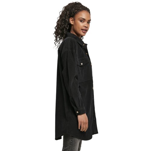 Urban Classics Ladies Long Corduroy Overshirt black 3XL