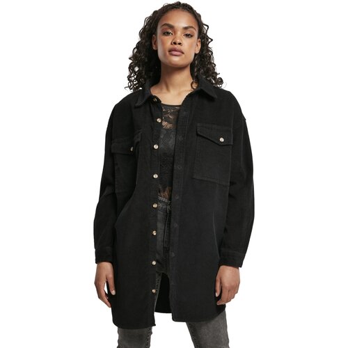 Urban Classics Ladies Long Corduroy Overshirt black 3XL