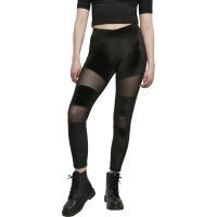 Urban Classics Ladies Velvet Tech Mesh Leggings