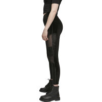 Urban Classics Ladies Velvet Tech Mesh Leggings