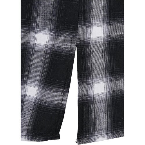 Urban Classics Ladies Cotton Check Shirt Dress black/white L