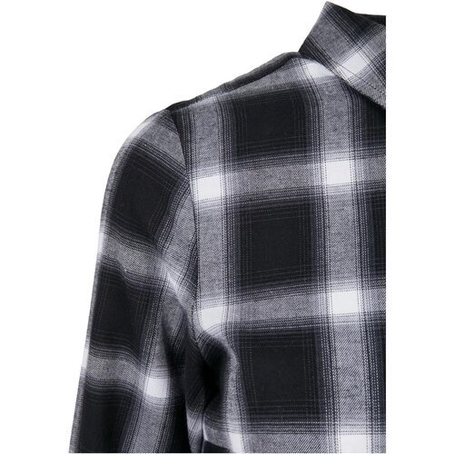 Urban Classics Ladies Cotton Check Shirt Dress black/white L