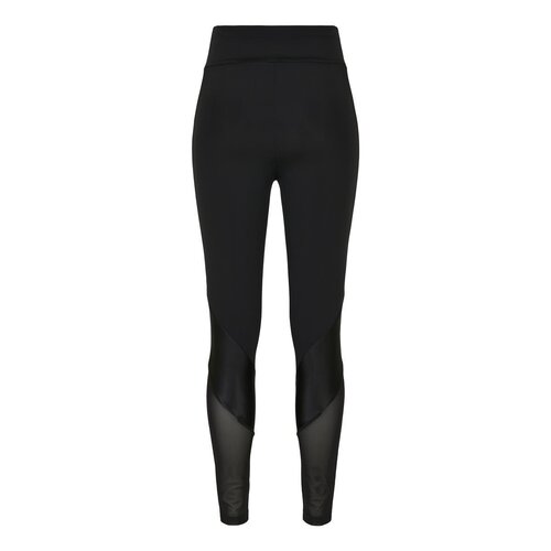 Urban Classics Ladies Highwaist  Mixed Tech Leggings black/black 5XL