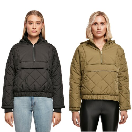Urban Classics Ladies Oversized Diamond Quilted Pull Over Jacket