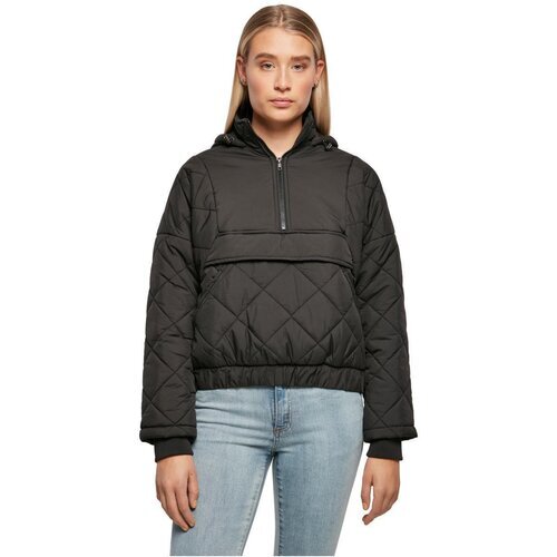 Urban Classics Ladies Oversized Diamond Quilted Pull Over Jacket black 4XL