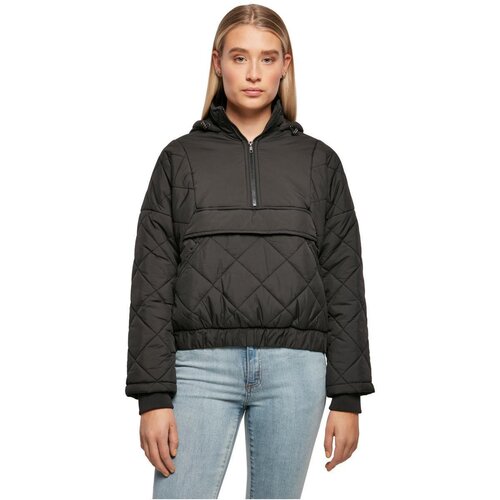 Urban Classics Ladies Oversized Diamond Quilted Pull Over Jacket black L