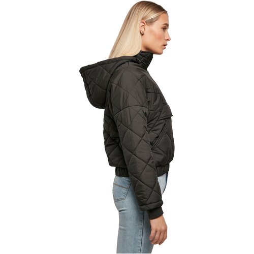 Urban Classics Ladies Oversized Diamond Quilted Pull Over Jacket black L