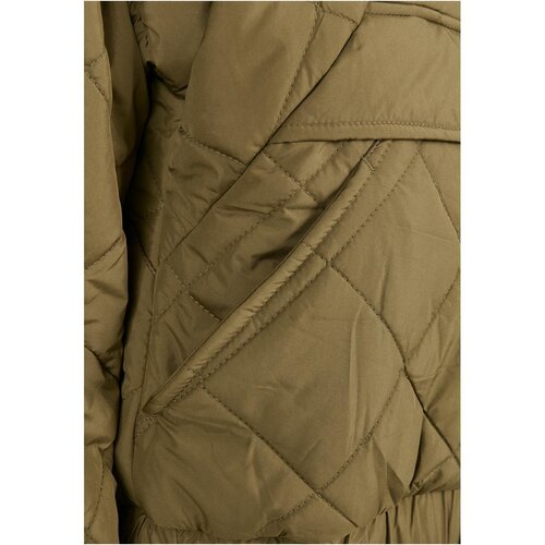 Urban Classics Ladies Oversized Diamond Quilted Pull Over Jacket tiniolive XXL