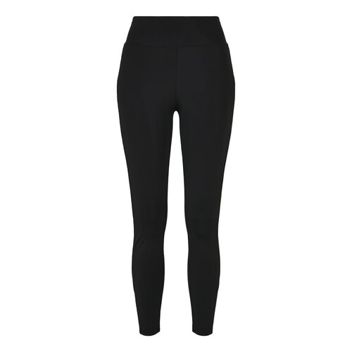 Urban Classics Ladies Highwaist Shiny Stripe Leggings black/black 3XL