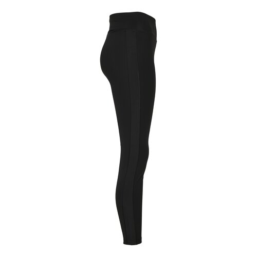 Urban Classics Ladies Highwaist Shiny Stripe Leggings black/black 3XL