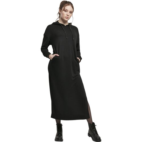 Urban Classics Ladies Modal Terry Long Hoody Dress black M