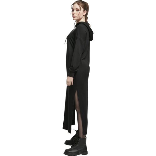 Urban Classics Ladies Modal Terry Long Hoody Dress black XS