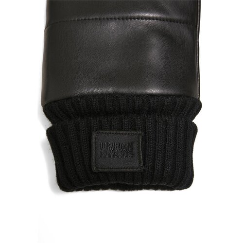 Urban Classics Puffer Imitation Leather Gloves black L/XL