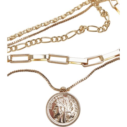 Urban Classics Coin Layering Necklace gold one size