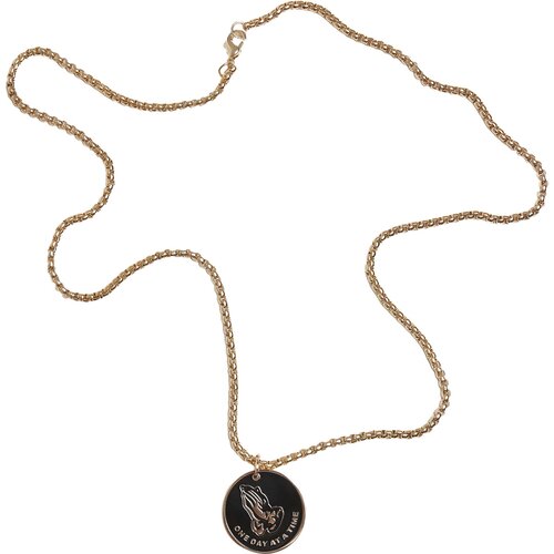 Urban Classics Pray Hands Coin Necklace gold one size