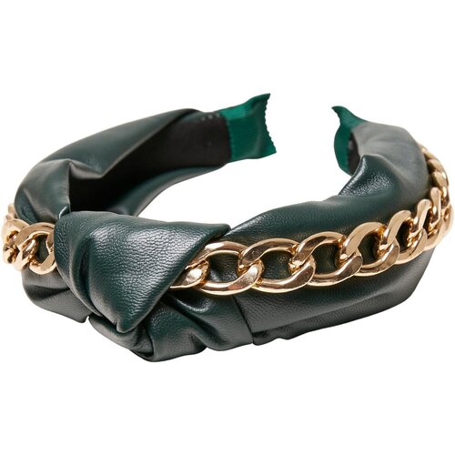 Urban Classics Alice Band With Chain 2-Pack black/bottlegreen one size