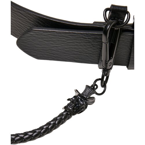 Urban Classics Imitation Leather Belt With Key Chain black S/M