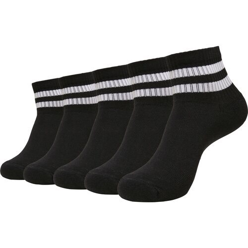 Urban Classics Sporty Half Cuff Logo Socks 5-Pack black 35-38