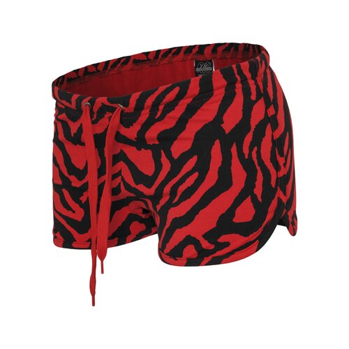 Urban Classics Ladies Zebra Hotpants red/blk S