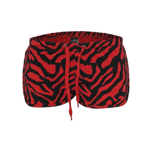 Urban Classics Ladies Zebra Hotpants red/blk S