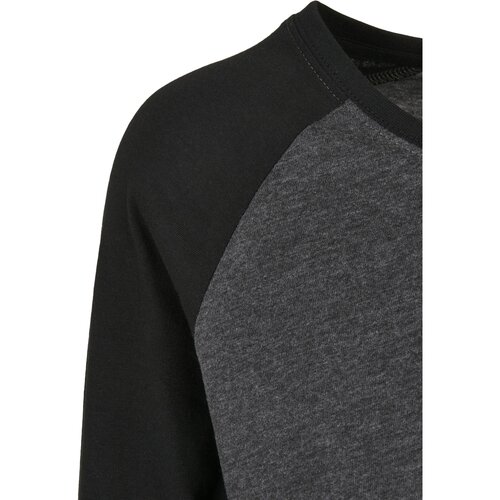 Urban Classics Ladies Contrast Raglan Longsleeve charcoal/black 4XL