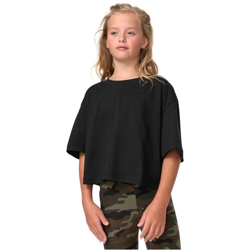 Urban Classics Kids Girls Short Kimono Tee black 122/128