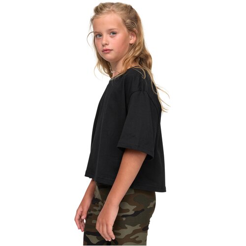 Urban Classics Kids Girls Short Kimono Tee black 122/128