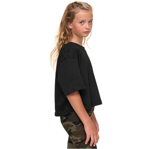 Urban Classics Kids Girls Short Kimono Tee black 122/128