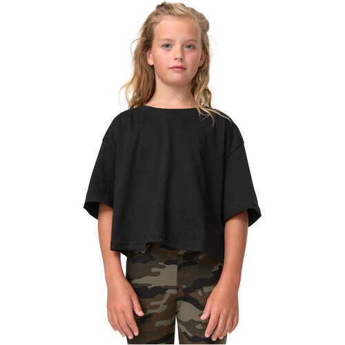 Urban Classics Kids Girls Short Kimono Tee black 122/128