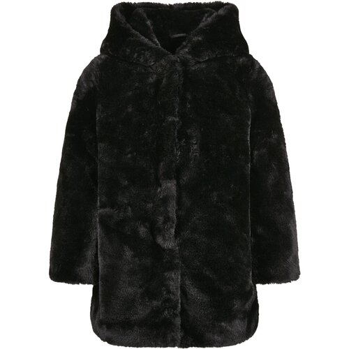 Urban Classics Kids Girls Hooded Teddy Coat black 110/116
