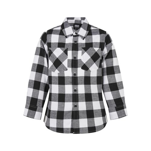 Urban Classics Kids Boys Checked Flanell Shirt black/white 110/116