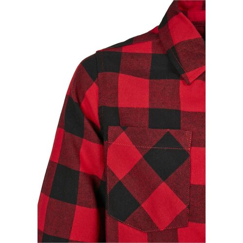 Urban Classics Kids Boys Checked Flanell Shirt black/red 158/164