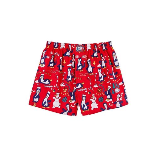 Lousy Livin Christmas Boxershorts Pinguins  Red L