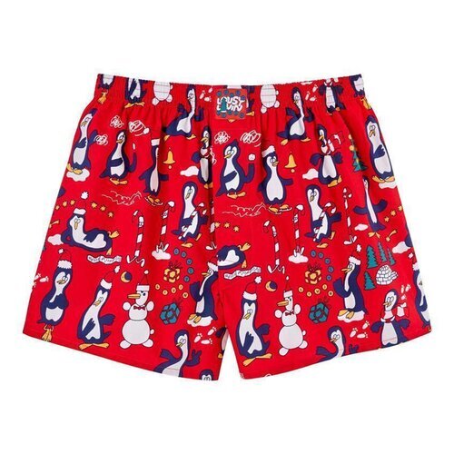 Lousy Livin Christmas Boxershorts Pinguins  Red L