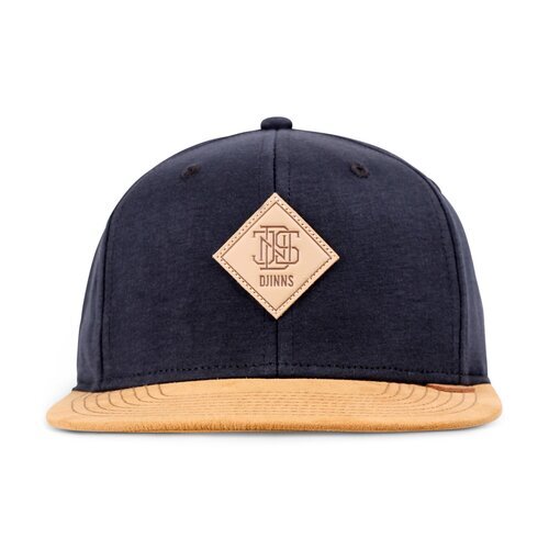 Djinns 6 Panel Snapback Cap Jersey Patch  Black