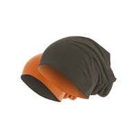 MSTRDS Jersey Beanie reversible chocolate/orange one size