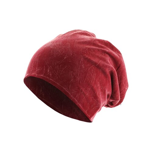 MSTRDS Stonewashed Jersey Beanie maroon one size