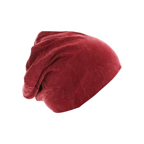 MSTRDS Stonewashed Jersey Beanie maroon one size