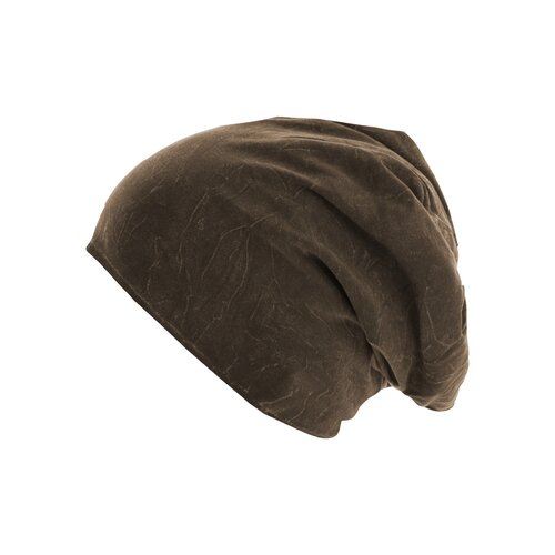 MSTRDS Stonewashed Jersey Beanie chocolate one size