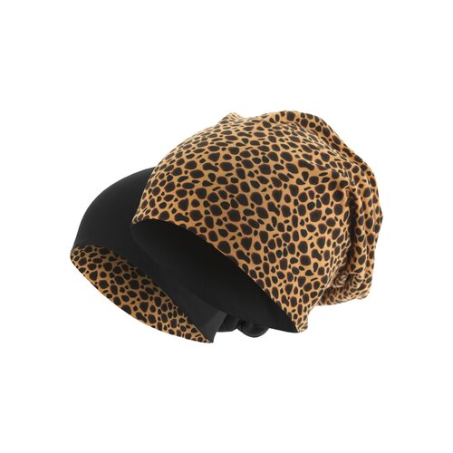 MSTRDS Printed Jersey Beanie cheetha/black one size