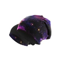 MSTRDS Printed Jersey Beanie galaxy/black one size