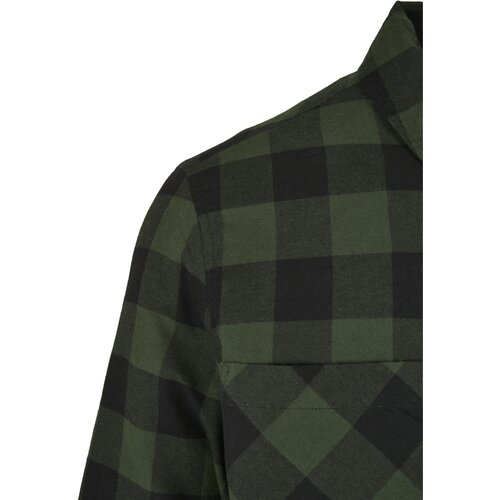 Urban Classics Padded Check Flannel Shirt black/forest XXL