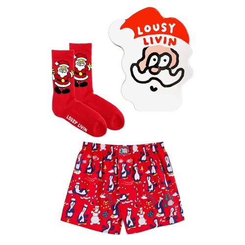Lousy Livin Penguins Boxershort & Santa Socks